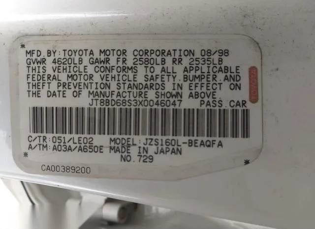 JT8BD68S3X0046047 1999 1999 Lexus GS- 300 9