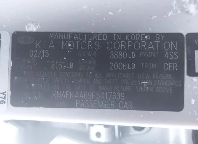 KNAFK4A69F5417639 2015 2015 KIA Forte- LX 9