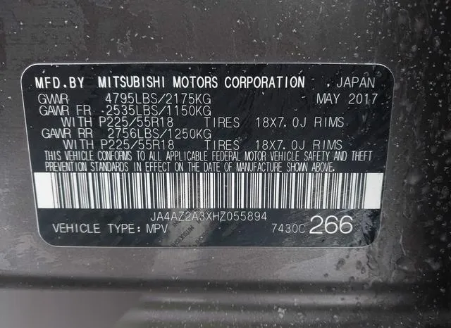 JA4AZ2A3XHZ055894 2017 2017 Mitsubishi Outlander- ES 9