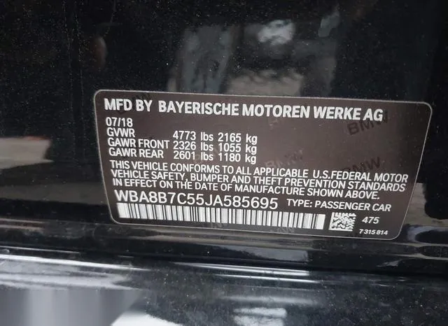 WBA8B7C55JA585695 2018 2018 BMW 3 Series- 340I Xdrive 9