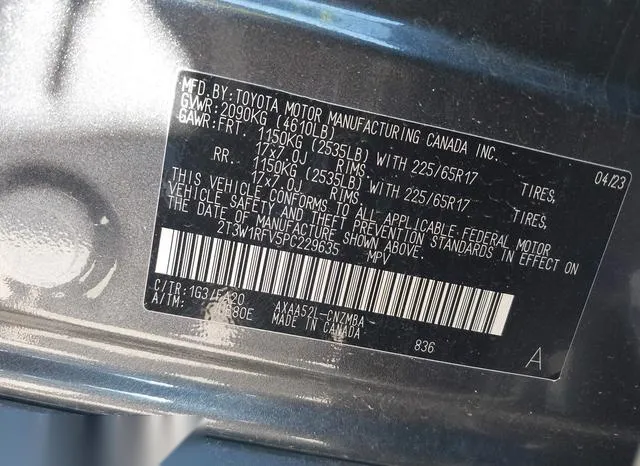 2T3W1RFV5PC229635 2023 2023 Toyota RAV4- Xle 9