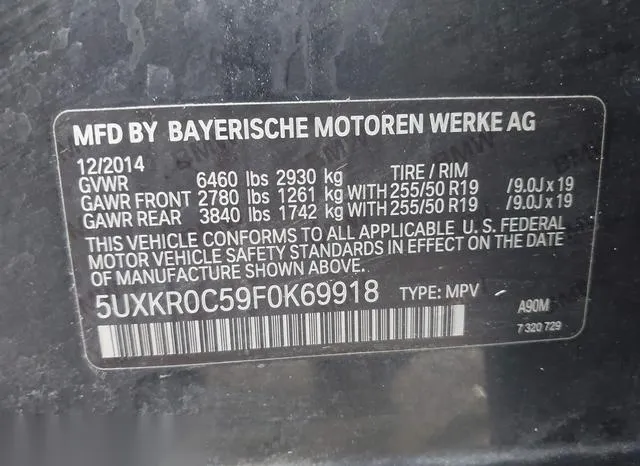 5UXKR0C59F0K69918 2015 2015 BMW X5- Xdrive35I 9