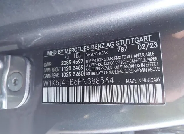 W1K5J4HB6PN388564 2023 2023 Mercedes-Benz Cla 250 Coupe- 4M 9