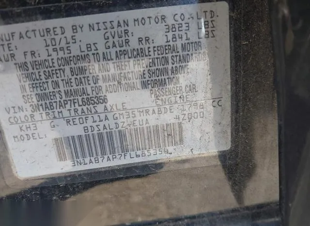 3N1AB7AP7FL685356 2015 2015 Nissan Sentra- SV 9