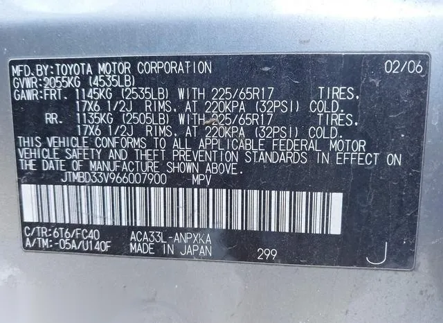 JTMBD33V966007900 2006 2006 Toyota RAV4 9