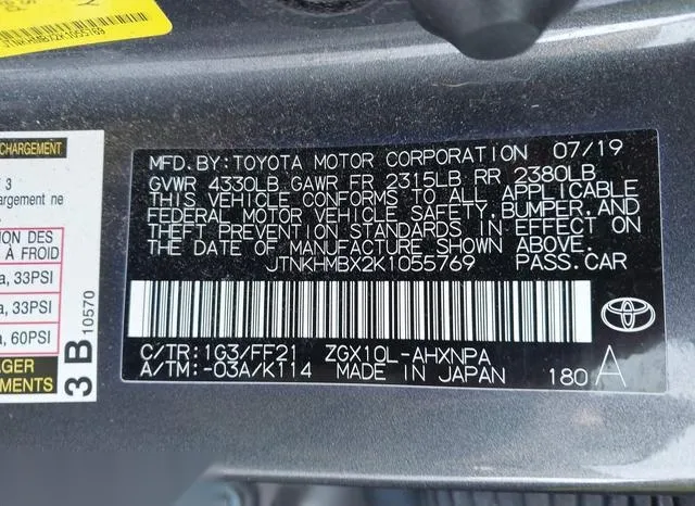 JTNKHMBX2K1055769 2019 2019 Toyota C-HR- Xle 9