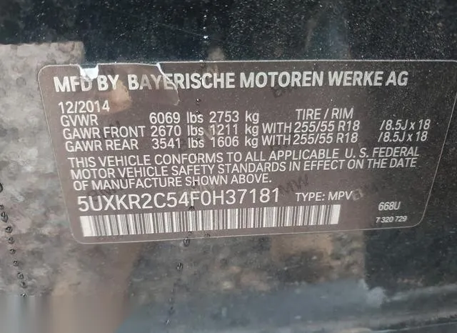 5UXKR2C54F0H37181 2015 2015 BMW X5- Sdrive35I 9