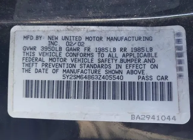 5Y2SM64863Z405540 2003 2003 Pontiac Vibe 9