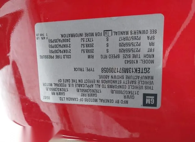 2GTEK13M971709058 2007 2007 GMC Sierra- 1500 Slt 9