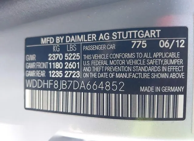 WDDHF8JB7DA664852 2013 2013 Mercedes-Benz E 350- 4Matic 9