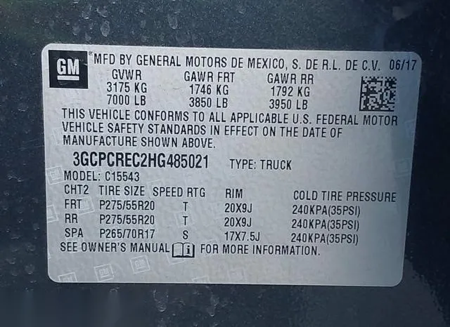 3GCPCREC2HG485021 2017 2017 Chevrolet Silverado 1500- 1LT 9