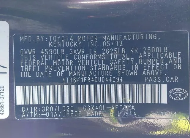 4T1BK1EB4DU044094 2013 2013 Toyota Avalon- Xle 9