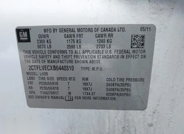 2CTFLVECXB6440310 2011 2011 GMC Terrain- Slt-1 9