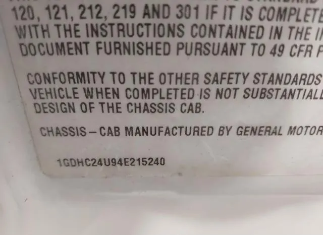 1GDHC24U94E215240 2004 2004 GMC Sierra- C2500 Heavy Duty 9