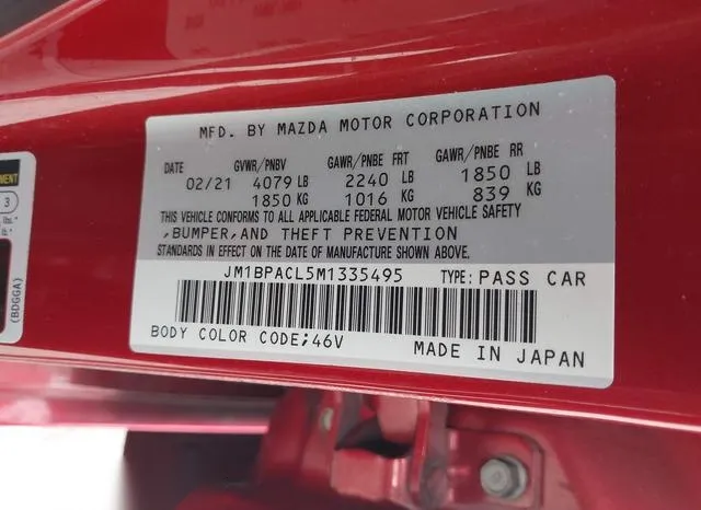 JM1BPACL5M1335495 2021 2021 Mazda 3- Preferred 9