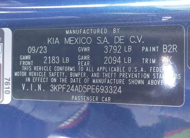 3KPF24AD5PE693324 2023 2023 KIA Forte- Lxs 9