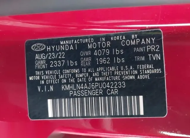 KMHLN4AJ6PU042233 2023 2023 Hyundai Elantra- Hybrid Limited 9