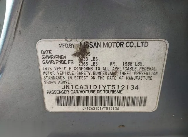 JN1CA31D1YT512134 2000 2000 Nissan Maxima- Gle/Gxe/Se 9