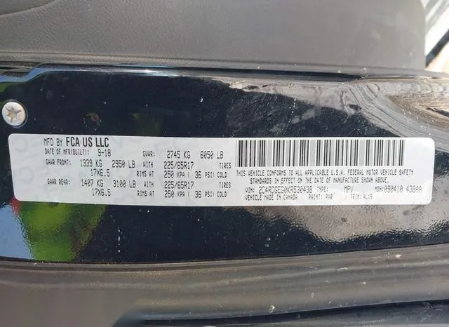 2C4RDGEG0KR530438 2019 2019 Dodge Grand Caravan- GT 9