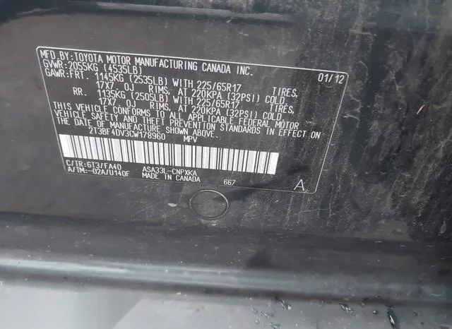 2T3BF4DV3CW178960 2012 2012 Toyota RAV4 9