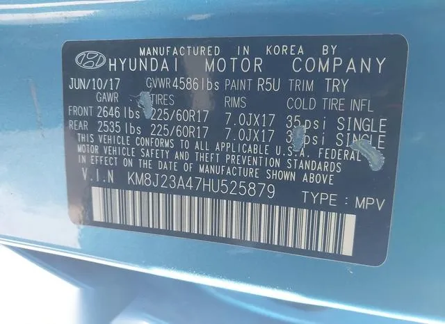 KM8J23A47HU525879 2017 2017 Hyundai Tucson- SE 9