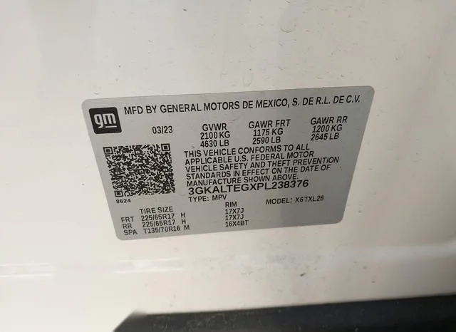 3GKALTEGXPL238376 2023 2023 GMC Terrain- Awd Sle 9