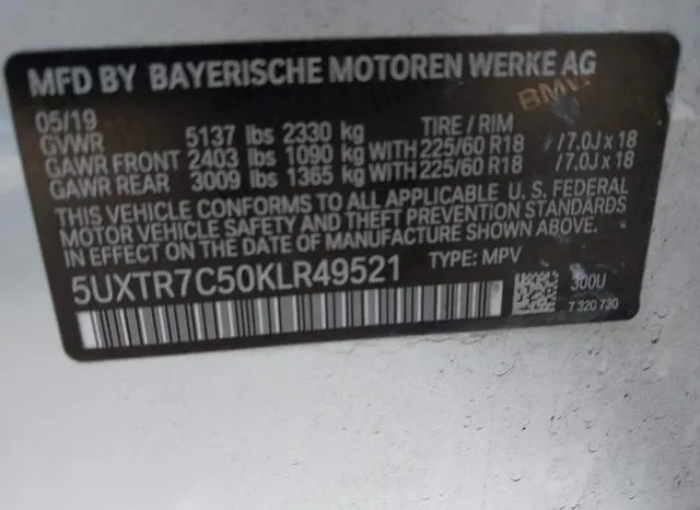 5UXTR7C50KLR49521 2019 2019 BMW X3- Sdrive30I 9