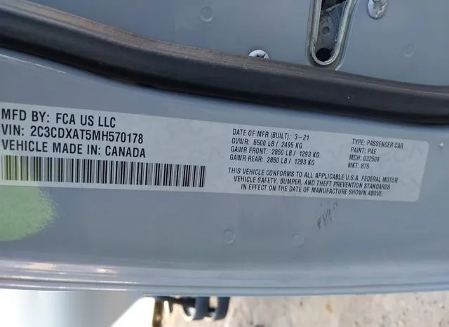 2C3CDXAT5MH570178 2021 2021 Dodge Charger- Police Rwd 9