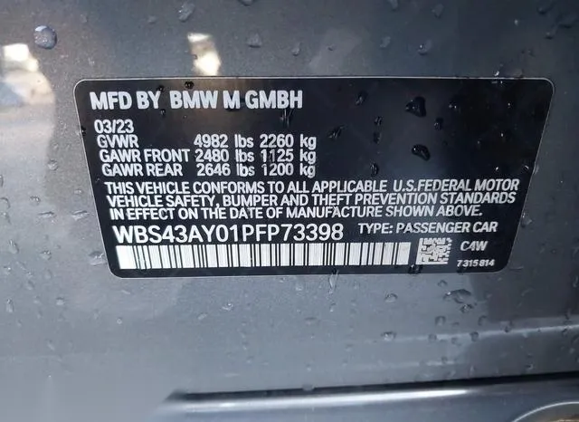 WBS43AY01PFP73398 2023 2023 BMW M3- Competition Xdrive 9