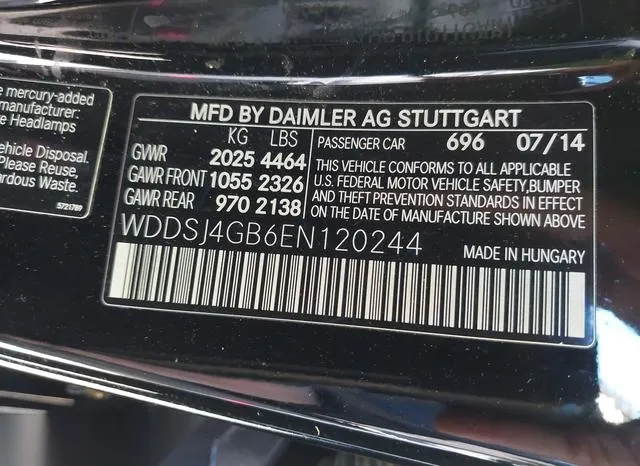 WDDSJ4GB6EN120244 2014 2014 Mercedes-Benz CLA 250- 4Matic 9