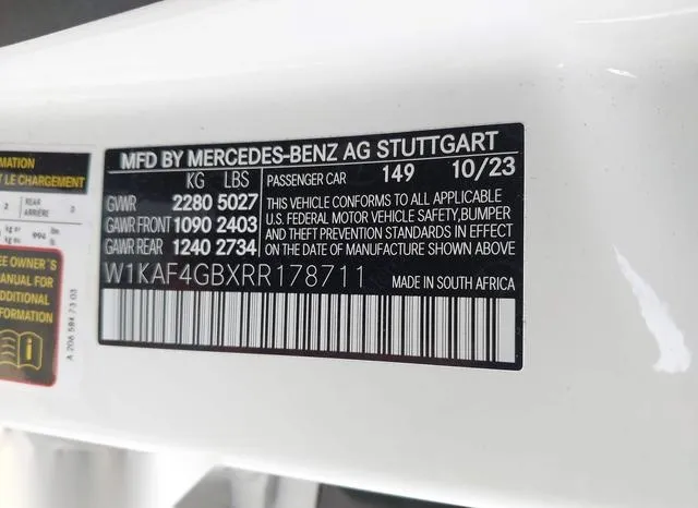 W1KAF4GBXRR178711 2024 2024 Mercedes-Benz C 300 9