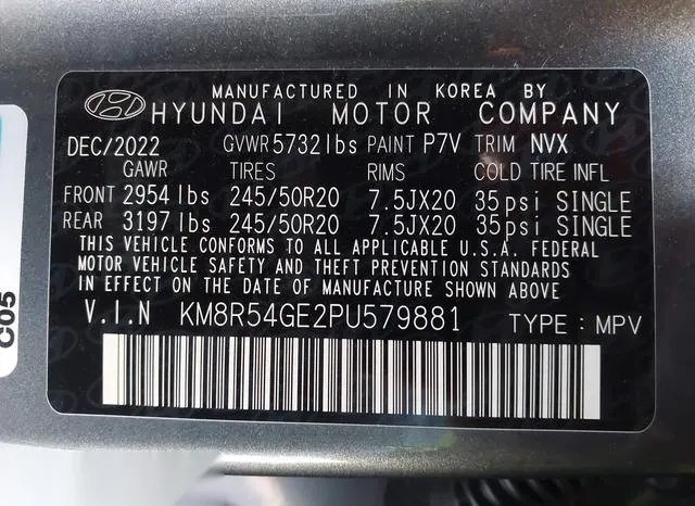 KM8R54GE2PU579881 2023 2023 Hyundai Palisade- Limited 9