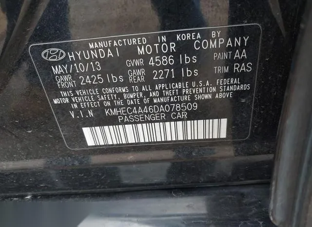 KMHEC4A46DA078509 2013 2013 Hyundai Sonata- Hybrid 9