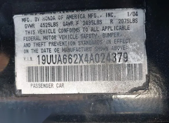 19UUA662X4A024379 2004 2004 Acura TL 9