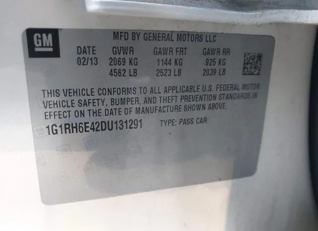 1G1RH6E42DU131291 2013 2013 Chevrolet Volt 9