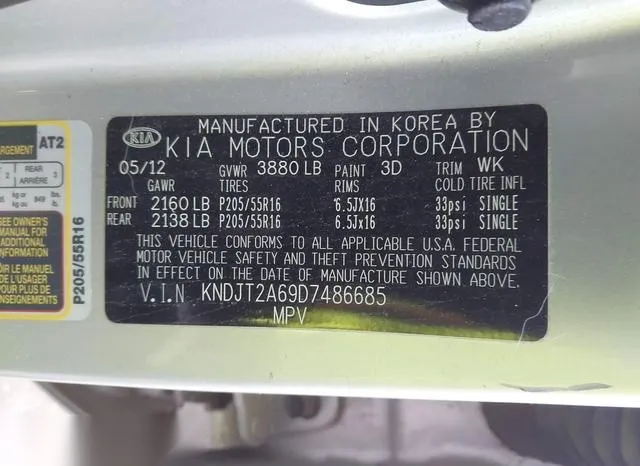 KNDJT2A69D7486685 2013 2013 KIA Soul- - 9