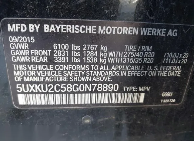 5UXKU2C58G0N78890 2016 2016 BMW X6- Xdrive35I 9