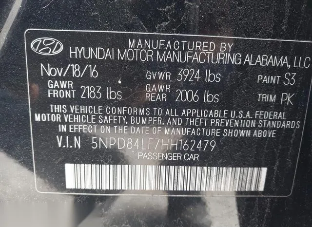 5NPD84LF7HH162479 2017 2017 Hyundai Elantra- Limited 9