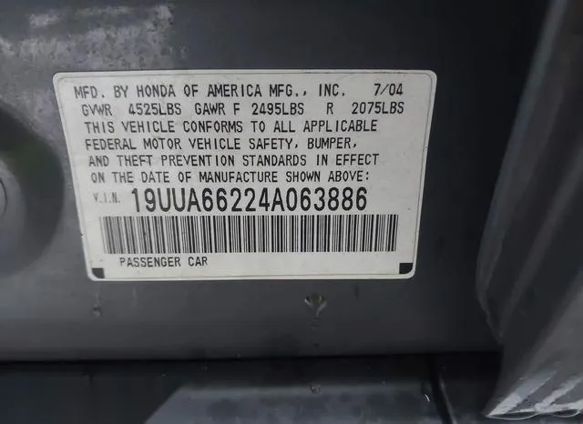 19UUA66224A063886 2004 2004 Acura TL 9