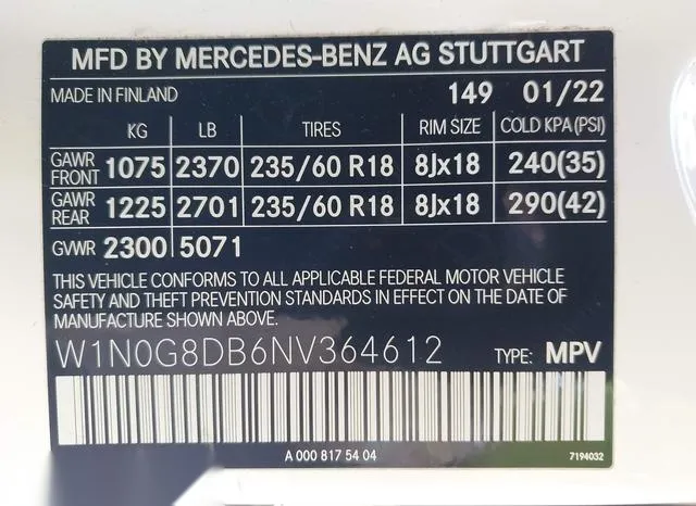 W1N0G8DB6NV364612 2022 2022 Mercedes-Benz GLC 300- Suv 9