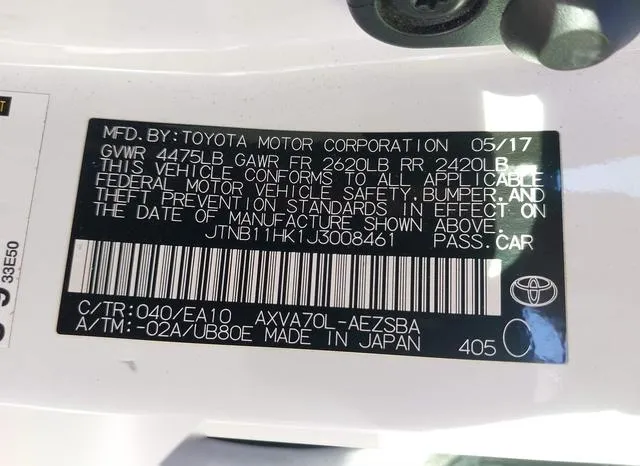 JTNB11HK1J3008461 2018 2018 Toyota Camry- SE 9