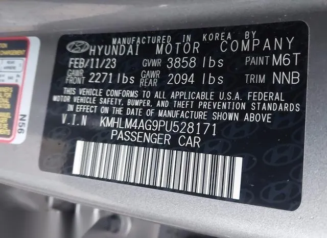 KMHLM4AG9PU528171 2023 2023 Hyundai Elantra- Sel 9