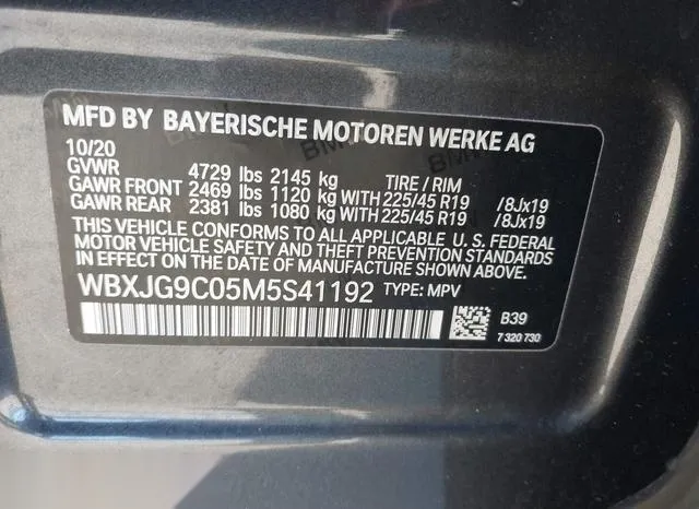 WBXJG9C05M5S41192 2021 2021 BMW X1- Xdrive28I 9