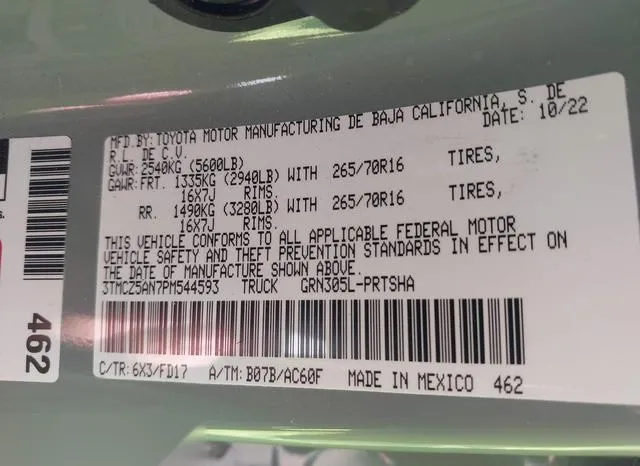 3TMCZ5AN7PM544593 2023 2023 Toyota Tacoma- Trd Off Road 9