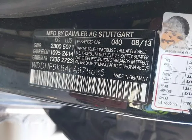 WDDHF5KB4EA875635 2014 2014 Mercedes-Benz E 350 9