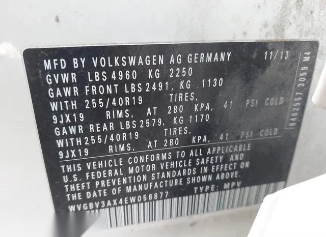 WVGBV3AX4EW058877 2014 2014 Volkswagen Tiguan- R-Line 9