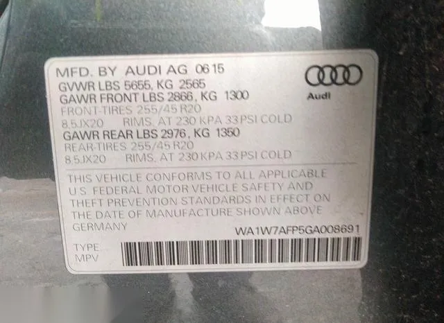 WA1W7AFP5GA008691 2016 2016 Audi Q5- 3-0T Premium Plus 9