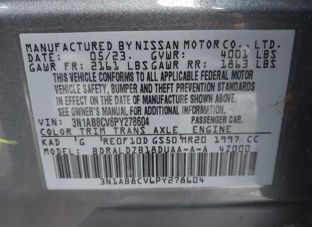 3N1AB8CV6PY278604 2023 2023 Nissan Sentra- Sv Xtronic Cvt 9