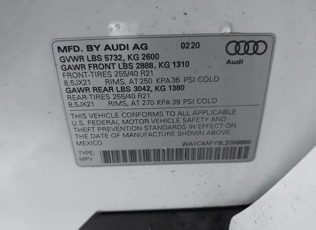 WA1C4AFY9L2068868 2020 2020 Audi SQ5- Prestige Tfsi Quattro 9