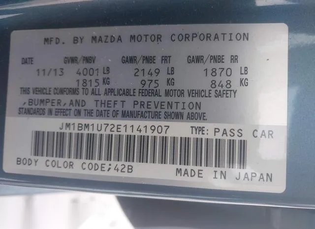 JM1BM1U72E1141907 2014 2014 Mazda 3- I Sport 9